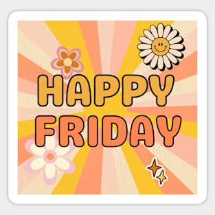 Happy Friday - Retro Vibe Sticker